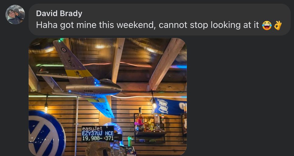 Facebook post from David Brady: got mine this weekend, cannot stop looking at it